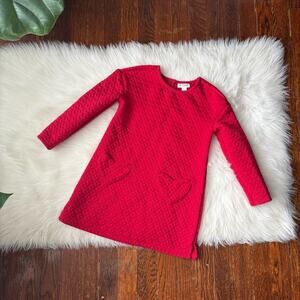 Girls Red Quilted Heart Dress